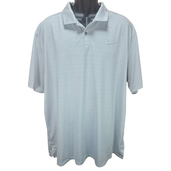 Nike Men's Dri-Fit Gray Golf Polo Shirt Size XXL - Picture 1 of 9